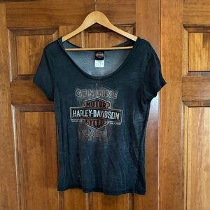 Harley-Davidson Women's Black Genuine Motor Tee